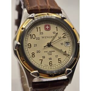 WENGER / S.A.K Gold-Silver Stainless Steel 37.5mm Watch. Excellent. New Batt.